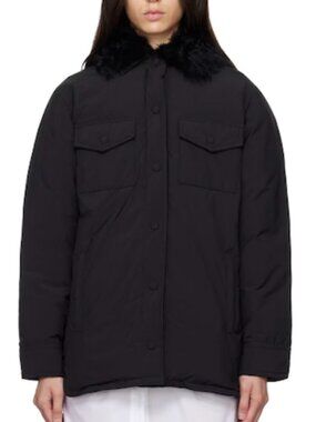 Yves Salomon SSENSE Exclusive Black Shearling Down Jacket